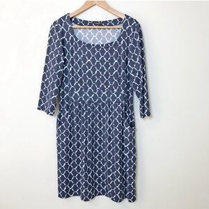 J McLaughlin Emma Dress grey print pockets!